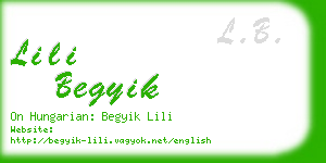 lili begyik business card